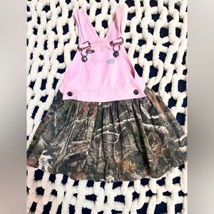 Bass Pro Shops Pink and Camouflage Kids Overalls